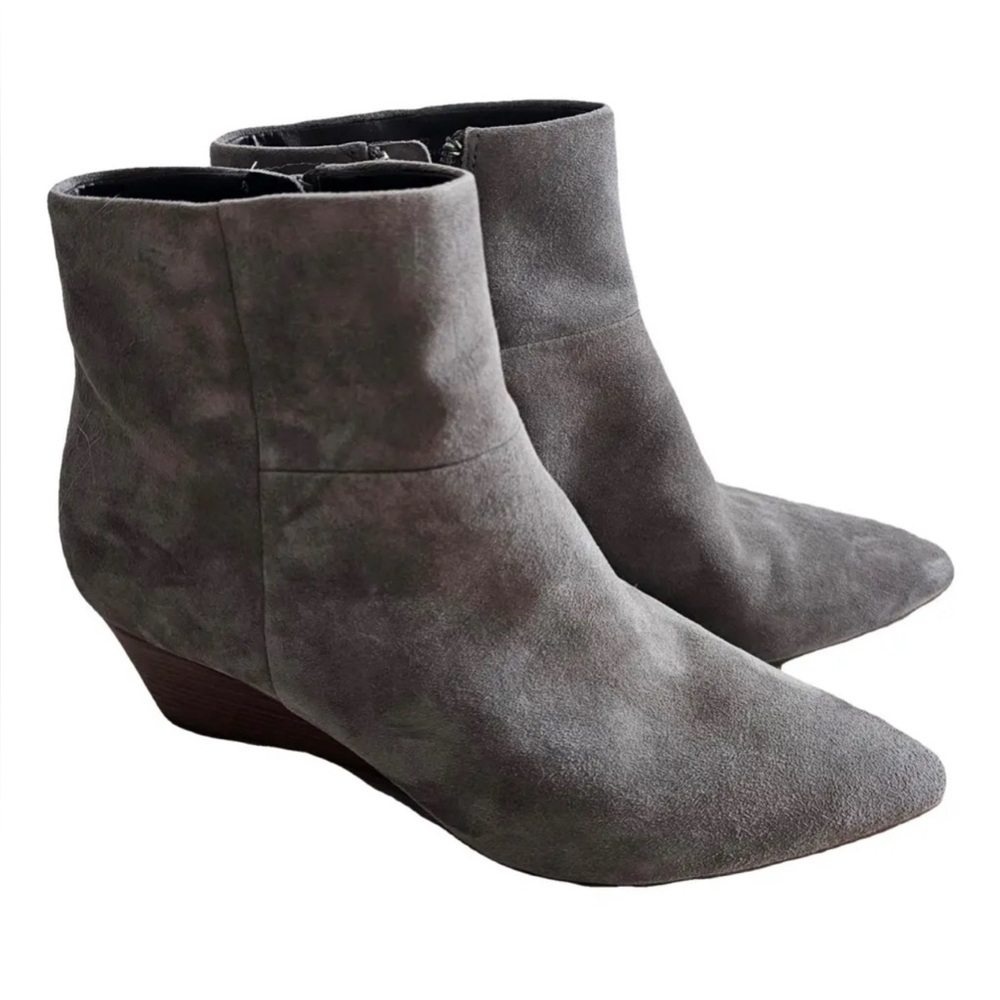 Cole Haan Gray Suede Ankle Booties - Picture 2 of 12